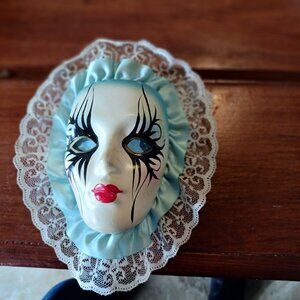 Vintage Mardi Gras porcelin mask